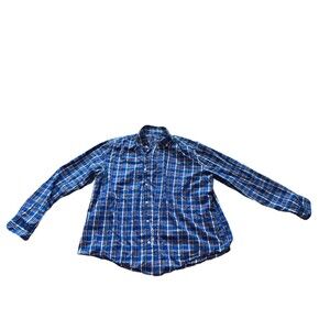 Vineyard Vines Whale Shirt Mens XL Blue Red Check Plaid Button Down Collar